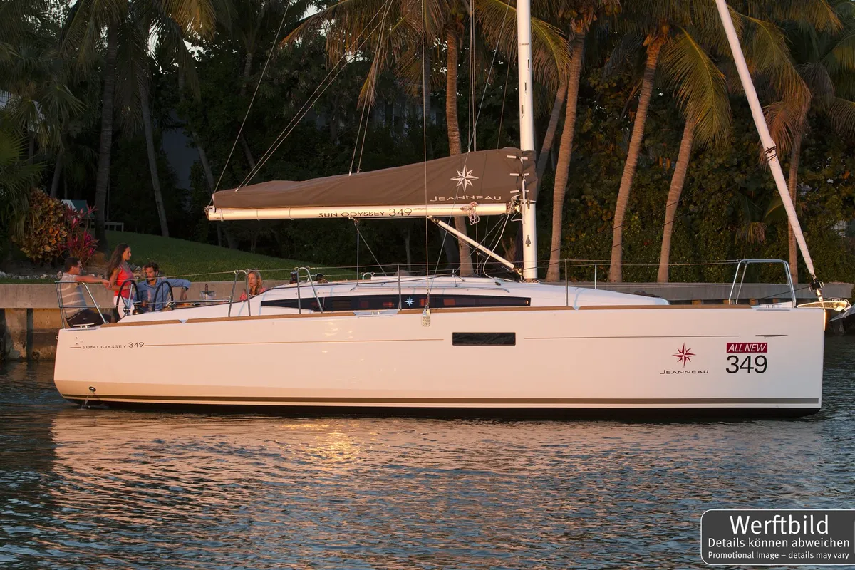 Exterior view of Freeway, a Jeanneau Sun Odyssey 349 sailboat at Grad Biograd na Moru, Croatia