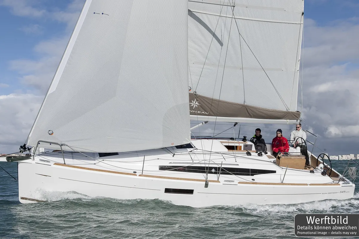 Exterior view of Freeway, a Jeanneau Sun Odyssey 349 sailboat at Grad Biograd na Moru, Croatia