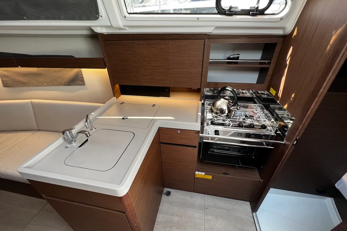 Galley of Clara, a Beneteau Oceanis 34.1 sailboat at Općina Sukošan, Croatia