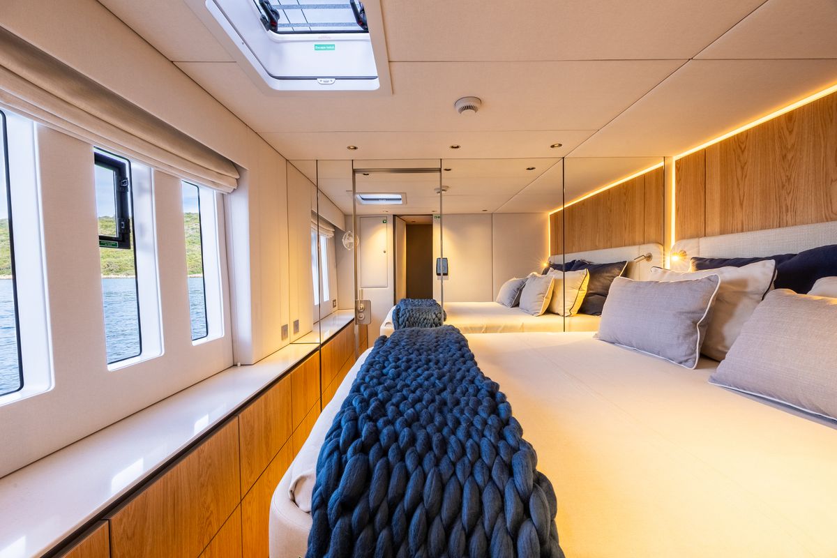 Cabin on MyMaria, a Sunreef Yachts Sunreef 60 catamaran at Municipal Unit of Lefkada, Greece