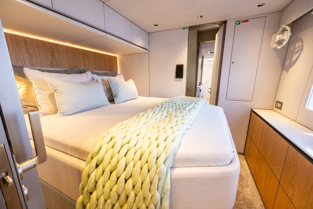 Cabin on MyMaria, a Sunreef Yachts Sunreef 60 catamaran at Municipal Unit of Lefkada, Greece