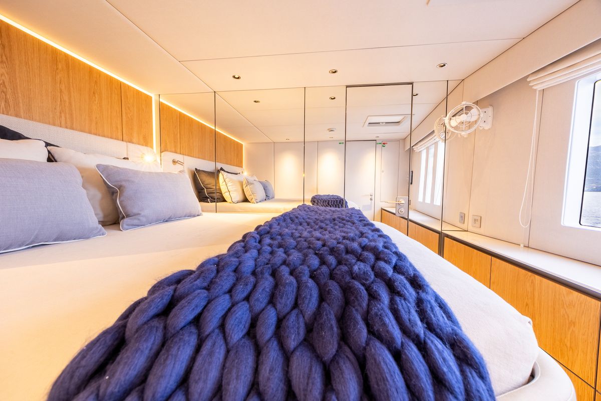 Cabin on MyMaria, a Sunreef Yachts Sunreef 60 catamaran at Municipal Unit of Lefkada, Greece