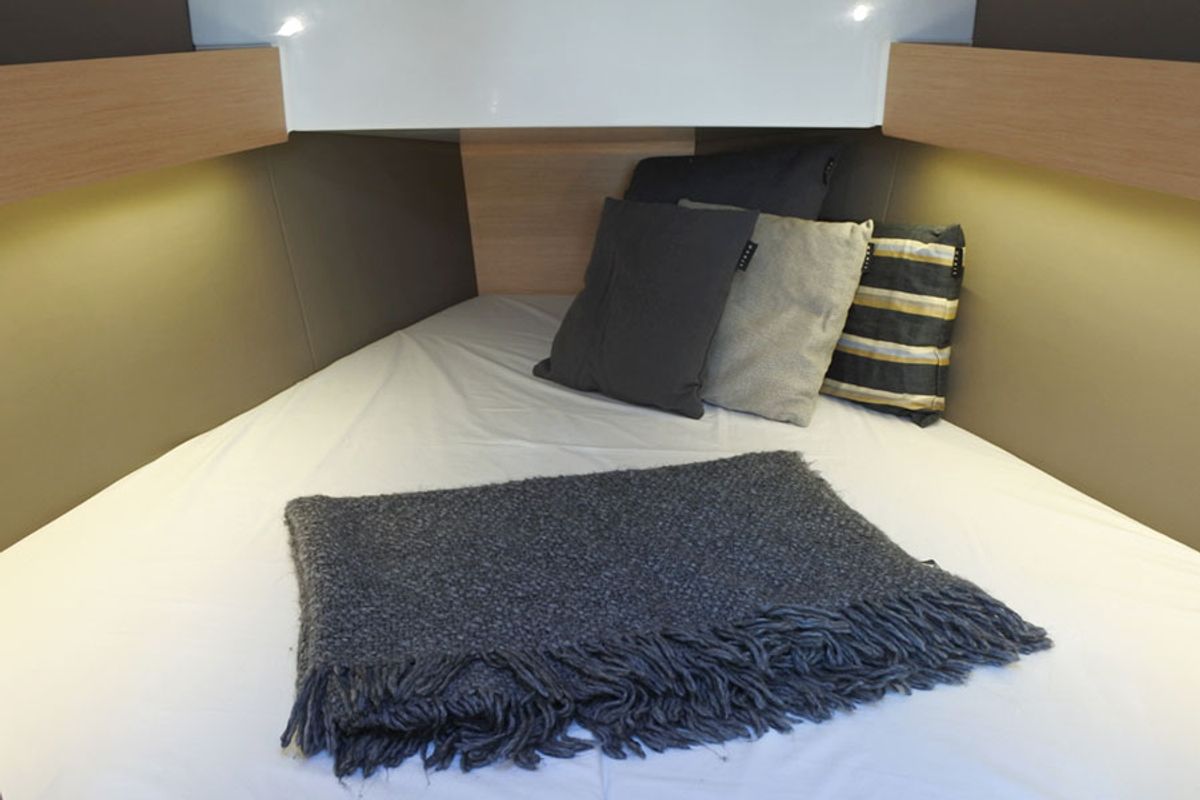 Cabin on TEMPUS II BCN OC30.1, a Beneteau Oceanis 30.1 sailboat at Barcelona, Spain
