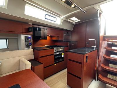 Galley of MiR, a Hanse Yachts Hanse 548 sailboat at Fethiye, Turkey