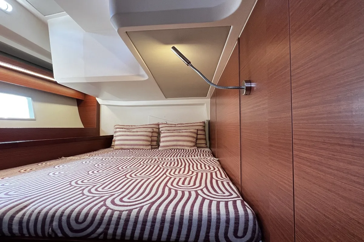 Cabin on MiR, a Hanse Yachts Hanse 548 sailboat at Fethiye, Turkey