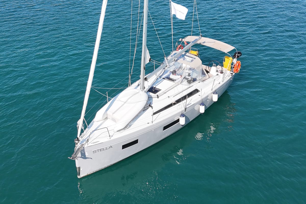 Stella, a Beneteau Oceanis 34.1 sailboat at Fethiye, Turkey