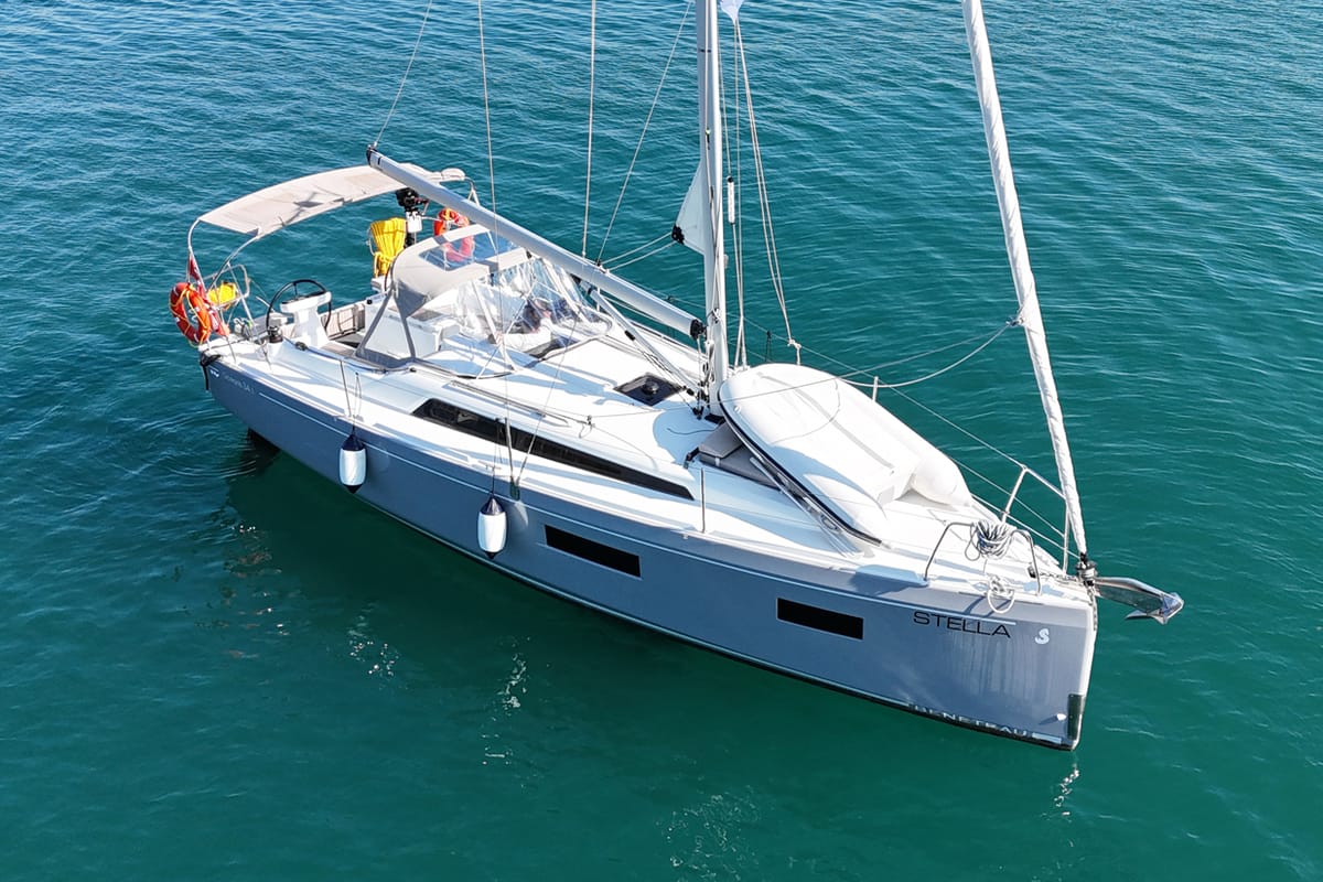 Stella, a Beneteau Oceanis 34.1 sailboat at Fethiye, Turkey