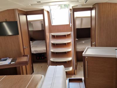 Deck of Vanga, a Beneteau Oceanis 46.1 sailboat at Dubrovnik, Croatia