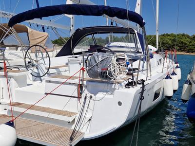 Galley of Vanga, a Beneteau Oceanis 46.1 sailboat at Dubrovnik, Croatia