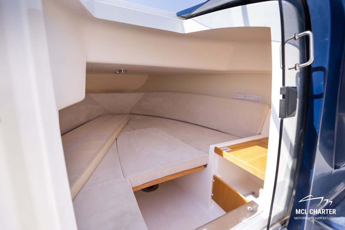 Cabin on 287670ML, a Galeon Galia 630 motorboat at Mali Lošinj, Croatia