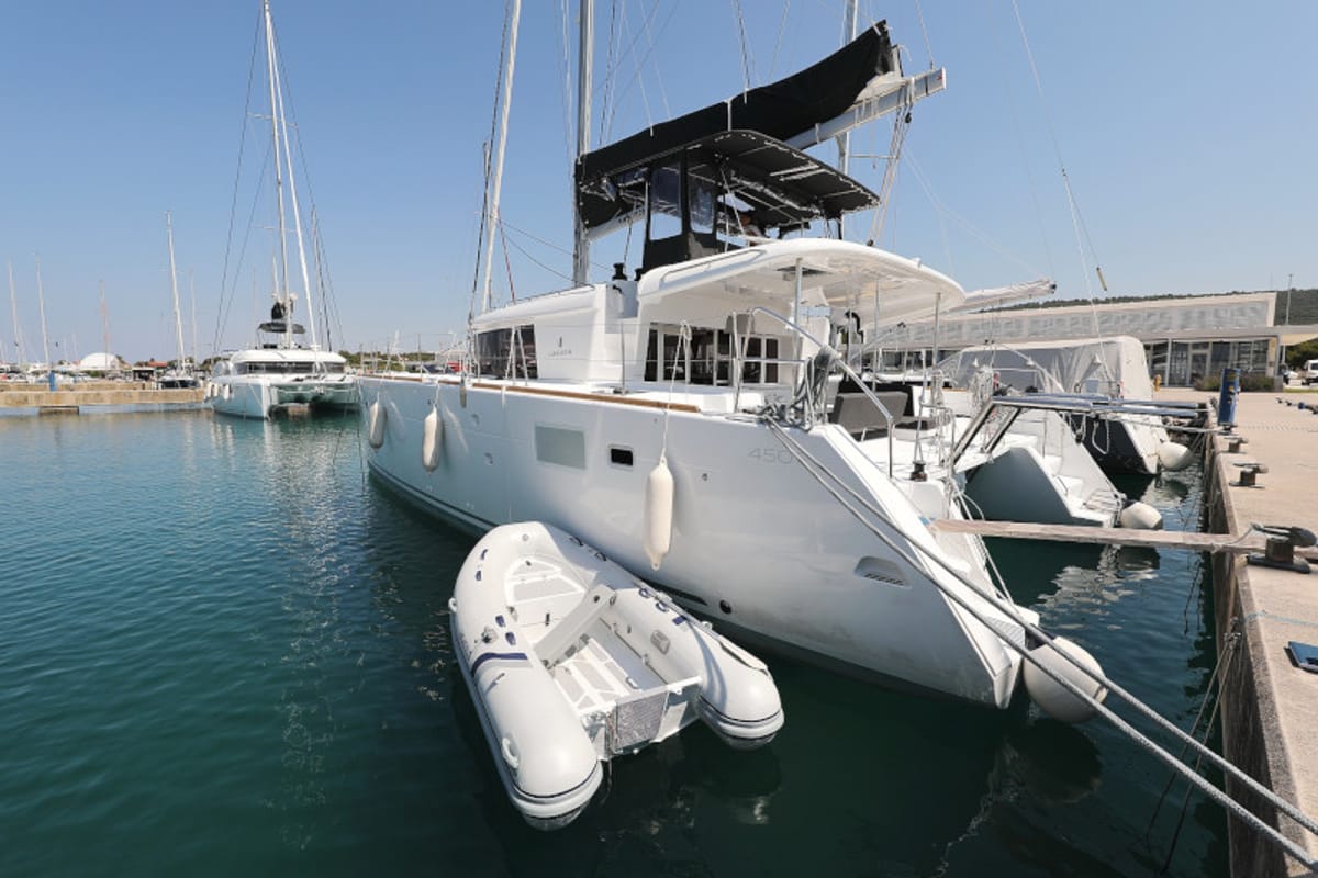 Hot Stuff, a Lagoon 450 F catamaran at Općina Sukošan, Croatia