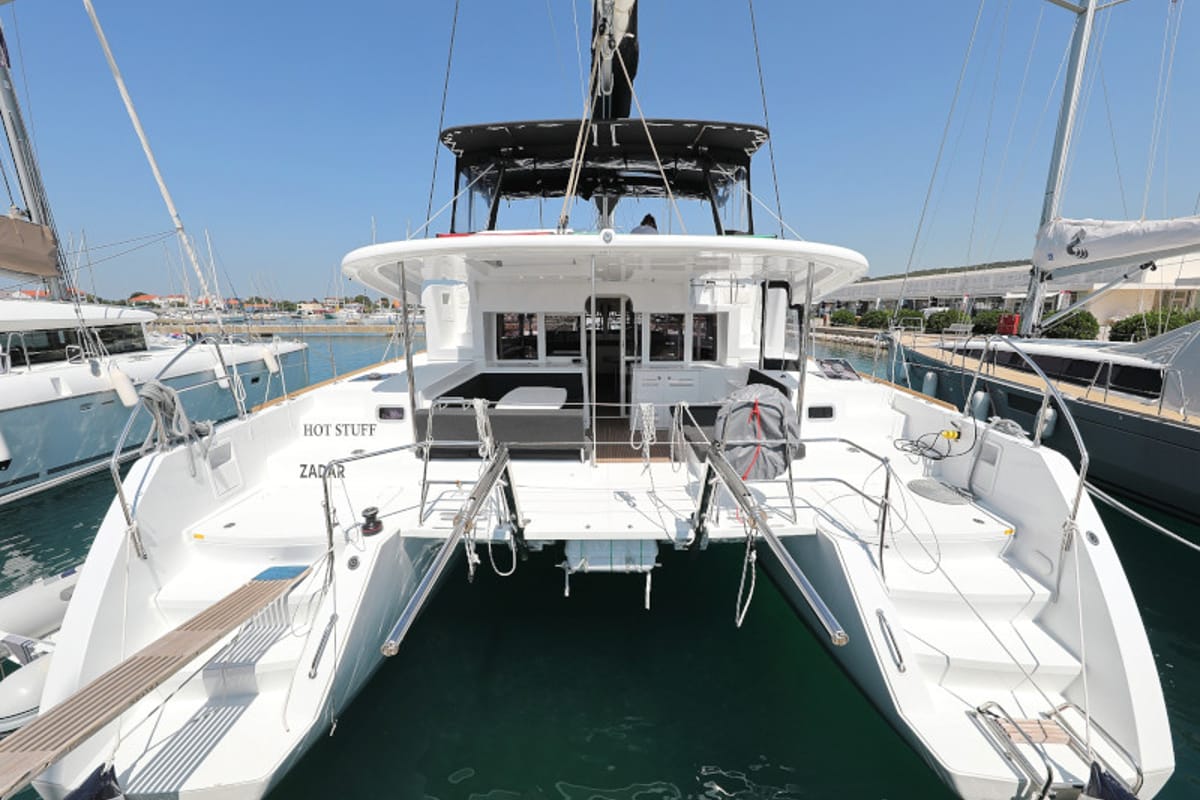 Hot Stuff, a Lagoon 450 F catamaran at Općina Sukošan, Croatia