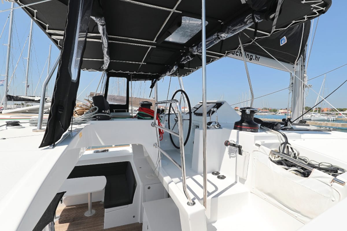 Hot Stuff, a Lagoon 450 F catamaran at Općina Sukošan, Croatia