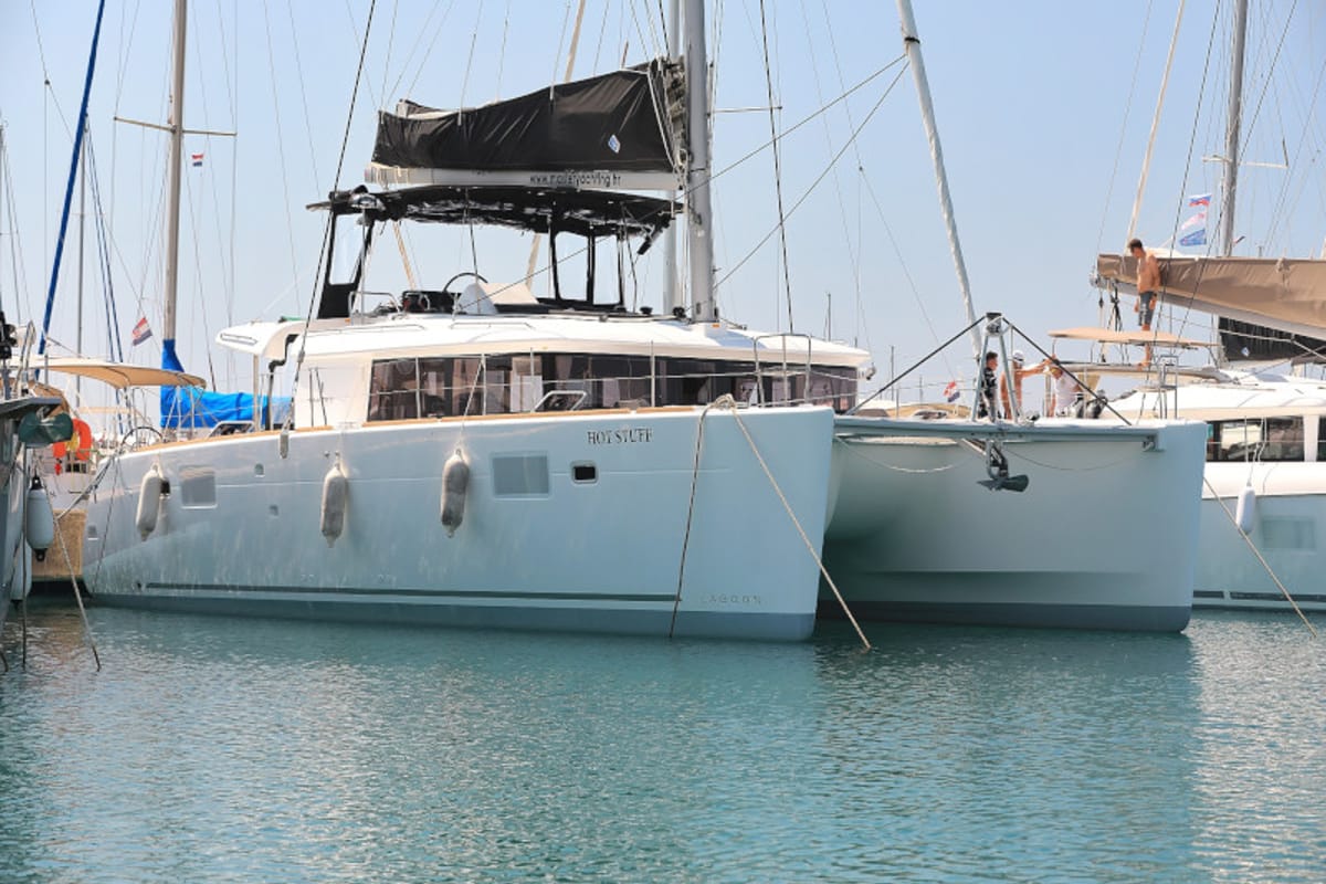 Hot Stuff, a Lagoon 450 F catamaran at Općina Sukošan, Croatia