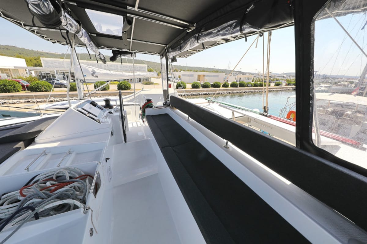 Hot Stuff, a Lagoon 450 F catamaran at Općina Sukošan, Croatia
