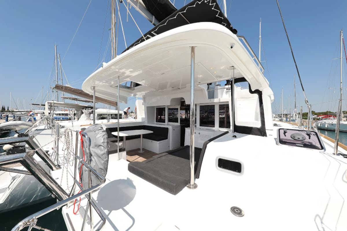 Hot Stuff, a Lagoon 450 F catamaran at Općina Sukošan, Croatia