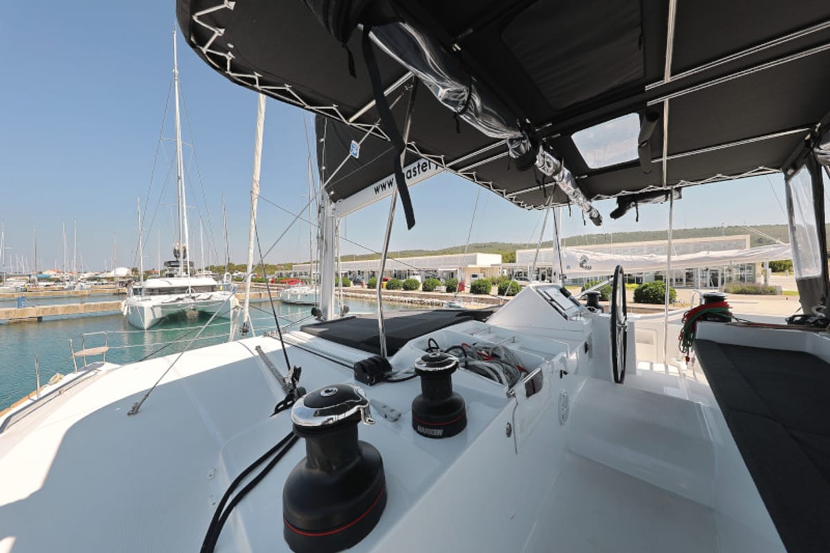 Hot Stuff, a Lagoon 450 F catamaran at Općina Sukošan, Croatia