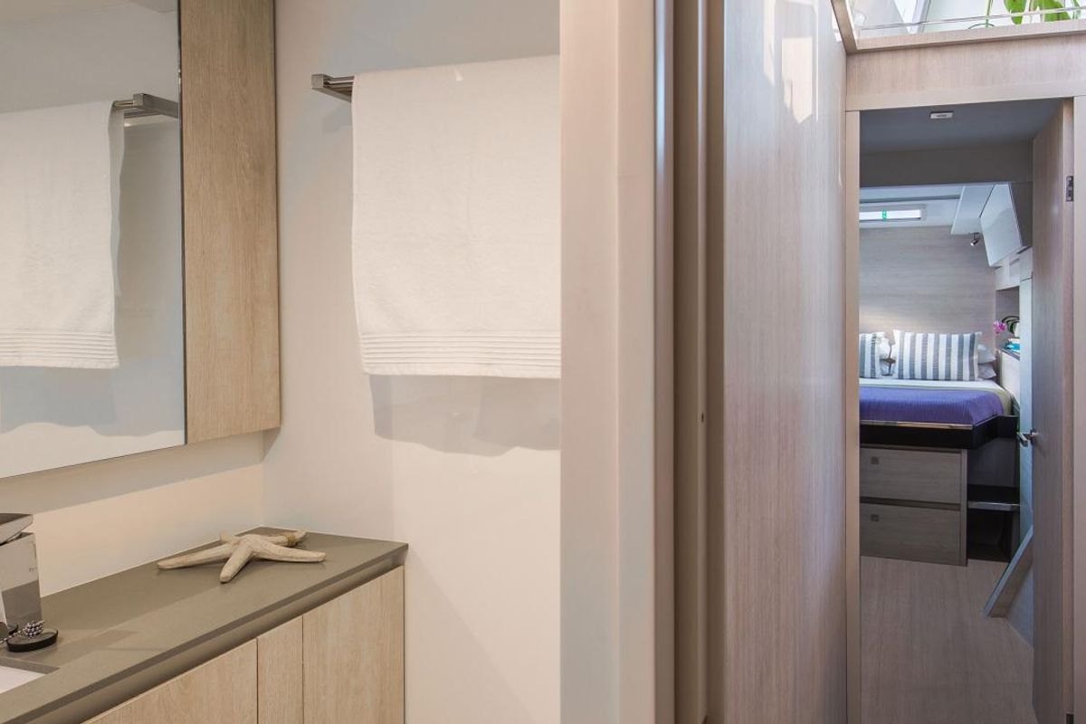 Head on Moorings 5000-5 Crewed, a Leopard 50 catamaran at Road Town, British Virgin Islands