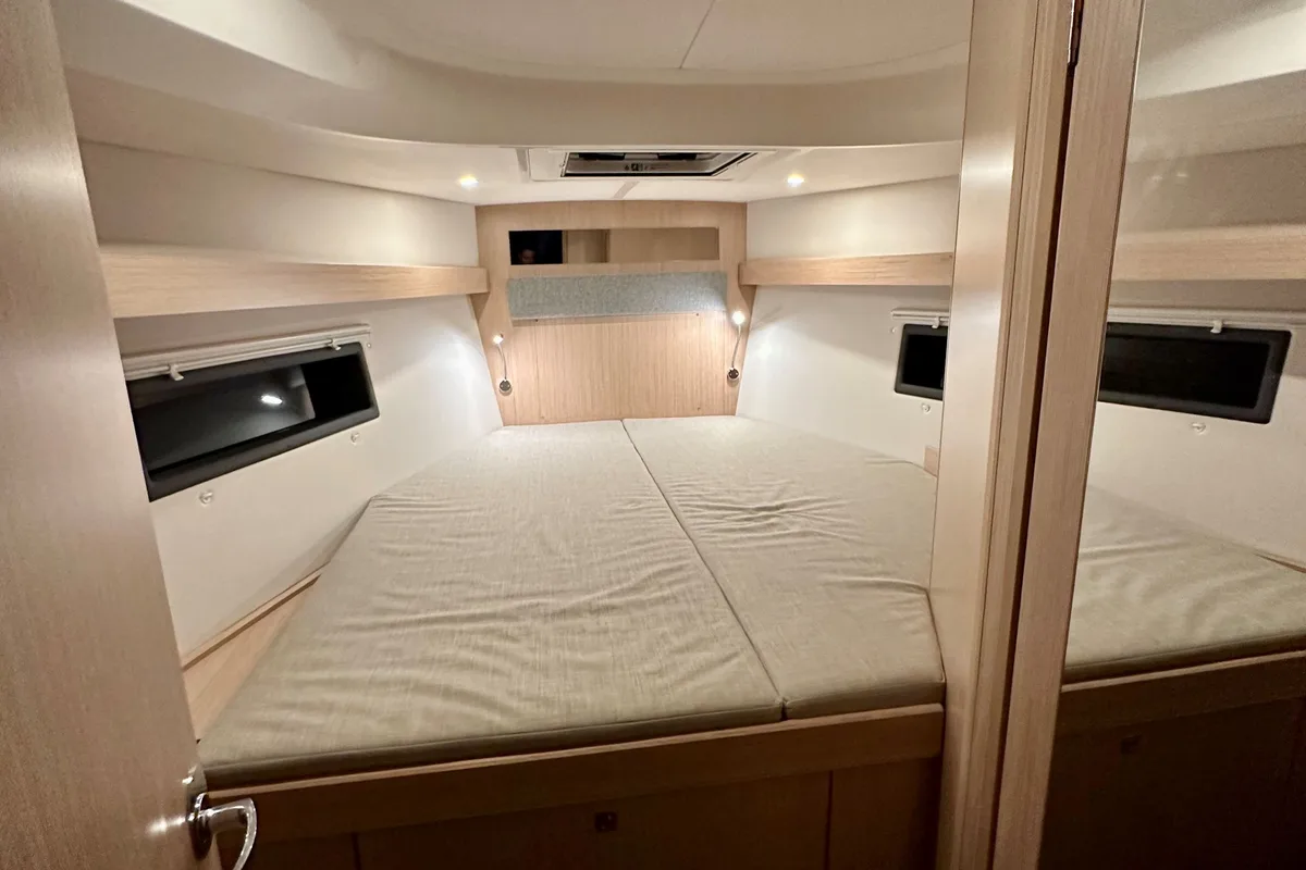 Cabin on SIROCO, a Bavaria C42 sailboat at Pylos, Greece