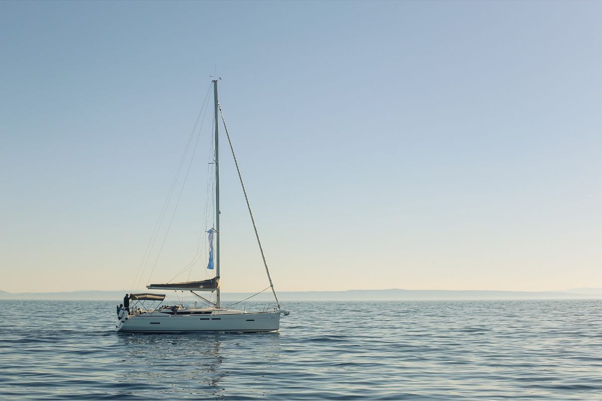 Exterior view of Luka Ploče, a Jeanneau Sun Odyssey 419 sailboat at Grad Ploče, Croatia