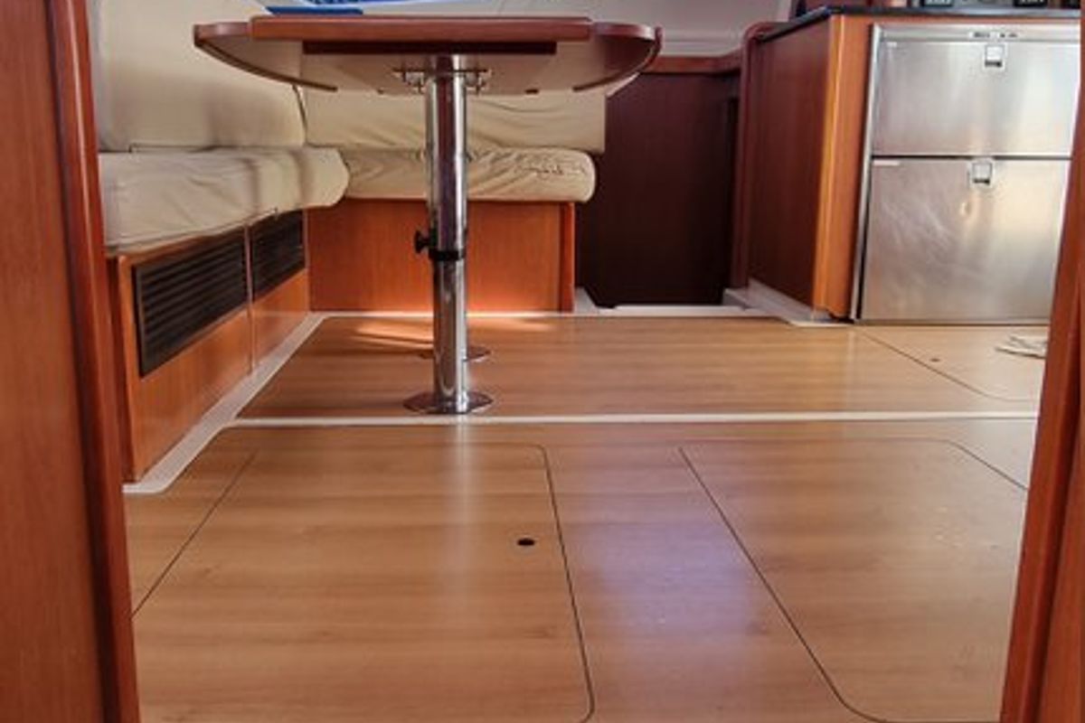 Salon of What Else, a Leopard 44 catamaran at Tribunj, Croatia