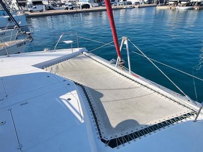 Deck of What Else, a Leopard 44 catamaran at Tribunj, Croatia