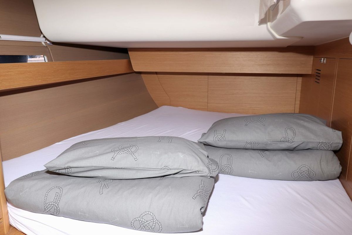 Cabin on Eva, a Dufour 460 GL sailboat at Grad Biograd na Moru, Croatia
