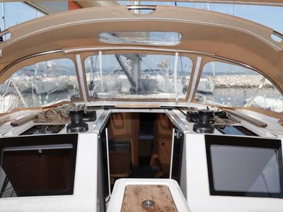 Cockpit of Eva, a Dufour 460 GL sailboat at Grad Biograd na Moru, Croatia