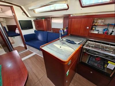 Galley of AF-H350, a Hanse Yachts Hanse 350 sailboat at Municipal Unit of Lefkada, Greece