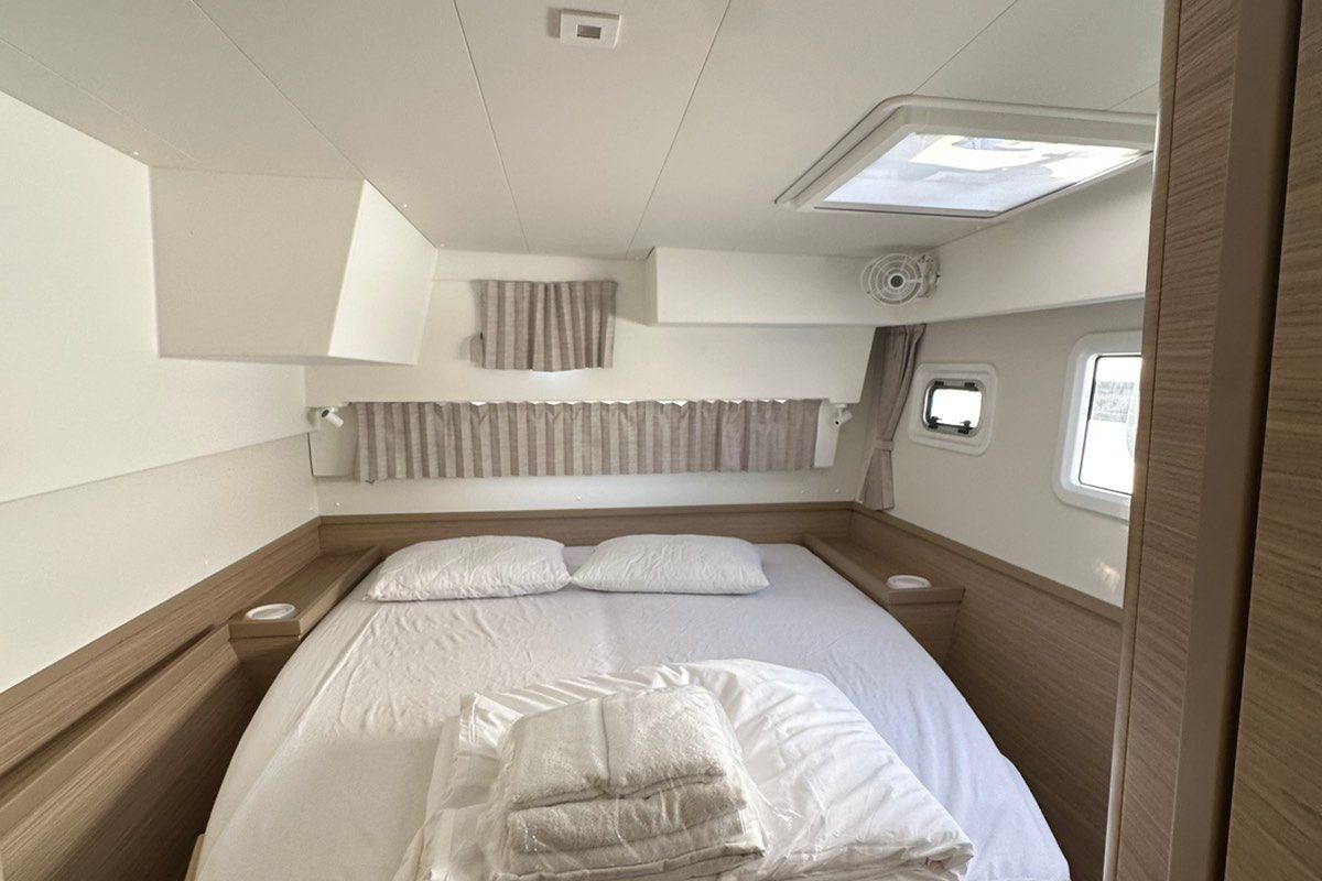 Cabin on Magellan, a Lagoon 42 catamaran at Municipal Unit of Lefkada, Greece
