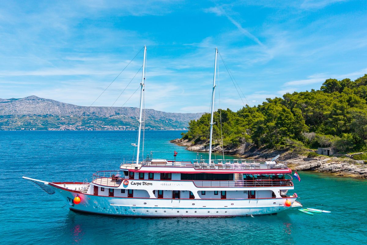 Exterior view of Carpe Diem, a Unknown M/S Carpe Diem sailboat at Općina Marina, Croatia