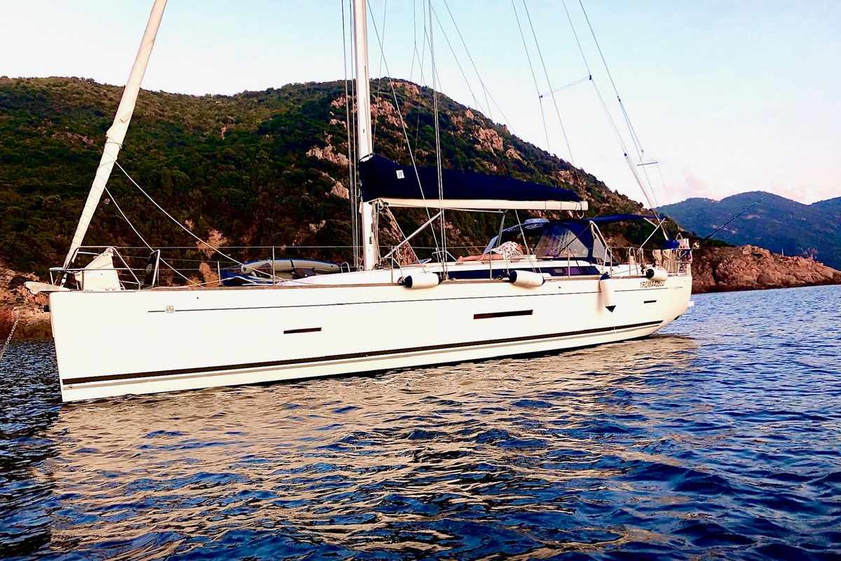 Dorean, a Dufour 450 Grand Large sailboat at Nettuno, Italy