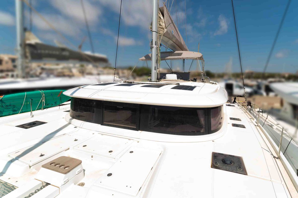 Deck of Spezielli, a Lagoon 46 catamaran at Alameda, United States