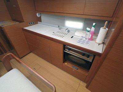 Galley of Magdalena, a Dufour 430 GL sailboat at Grad Šibenik, Croatia