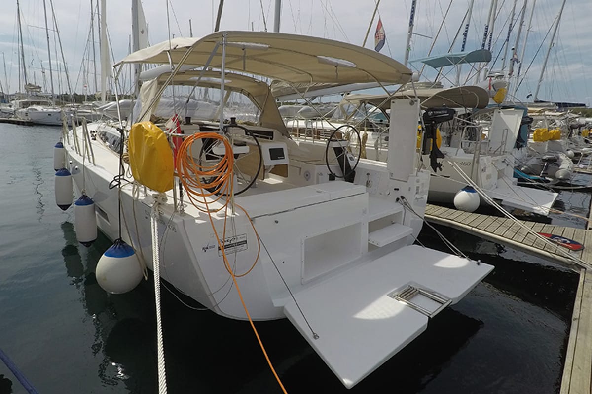 Magdalena, a Dufour 430 GL sailboat at Grad Šibenik, Croatia