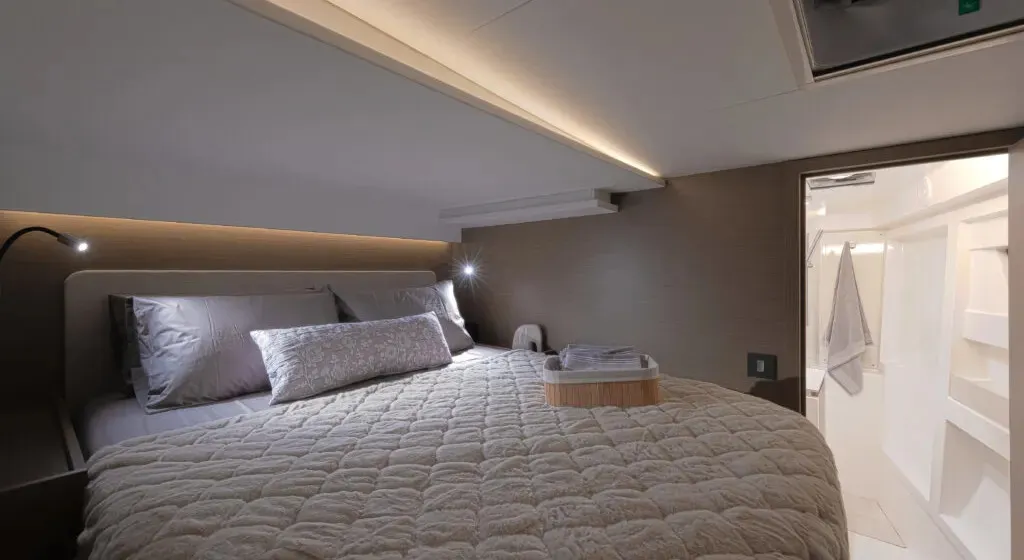 Cabin on Moorings 4600 Exclusive Plus, a Leopard 46 catamaran at Eden Island Marina, Seychelles
