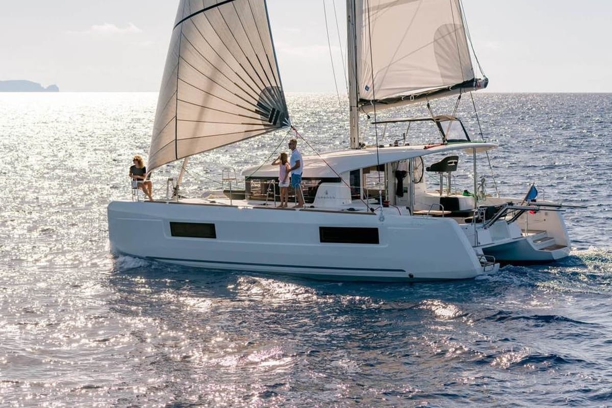 Voile A Doc, a Lagoon 40 catamaran at Propriano, France