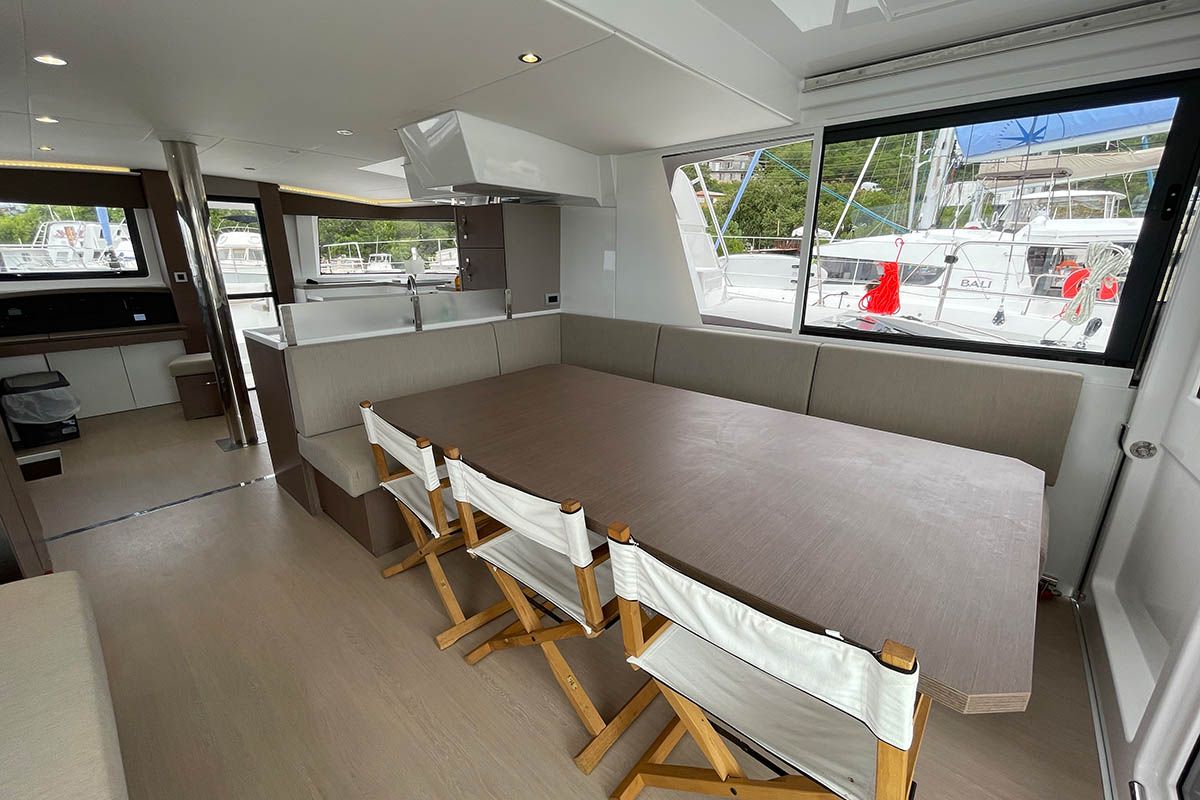 Salon of Seven Stars BVI, a Bali 4.8 catamaran at Road Town, British Virgin Islands