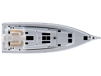 Floor plan of TOPAZ, a Bavaria C46 sailboat at es Jonquet, Spain