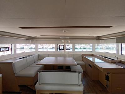 Salon of Achilleas, a Lagoon 51 Iconic catamaran at Athens, Greece