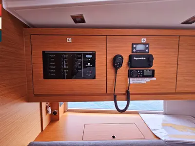 Salon of Sonata, a Dufour 470 sailboat at Općina Rogoznica, Croatia
