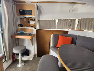 Salon of Arcane, a Lagoon 380 catamaran at Le Gosier, France