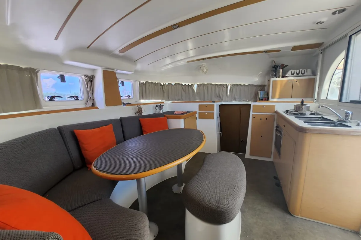 Galley of Arcane, a Lagoon 380 catamaran at Le Gosier, France
