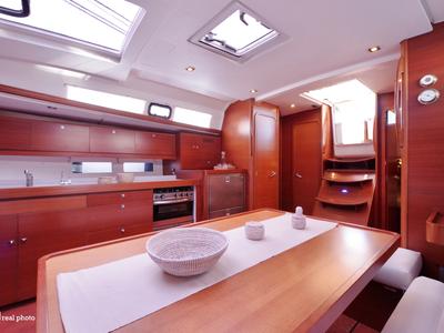 Galley of Asia - Solar Panel, a Dufour 460 Grand Large sailboat at Puntone di Scarlino, Italy