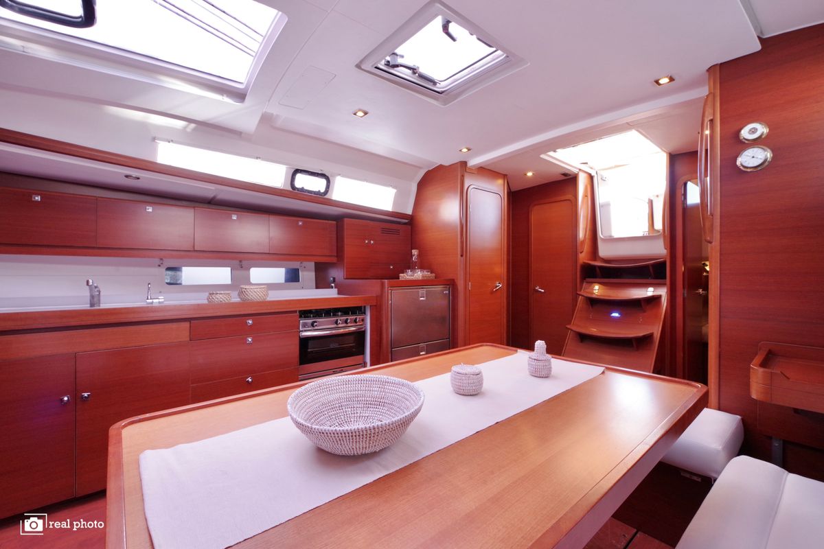 Galley of Asia - Solar Panel, a Dufour 460 Grand Large sailboat at Puntone di Scarlino, Italy