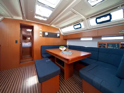 Salon of MH 78, a Bavaria Cruiser 46 sailboat at Murter, Croatia