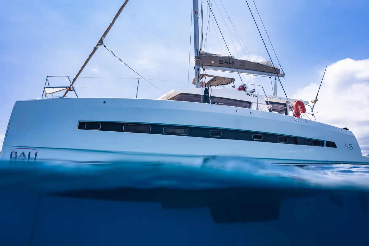 Exterior view of Premium +, a Bali 4.3 catamaran at Seychelles, Eden Island Marina, Seychelles