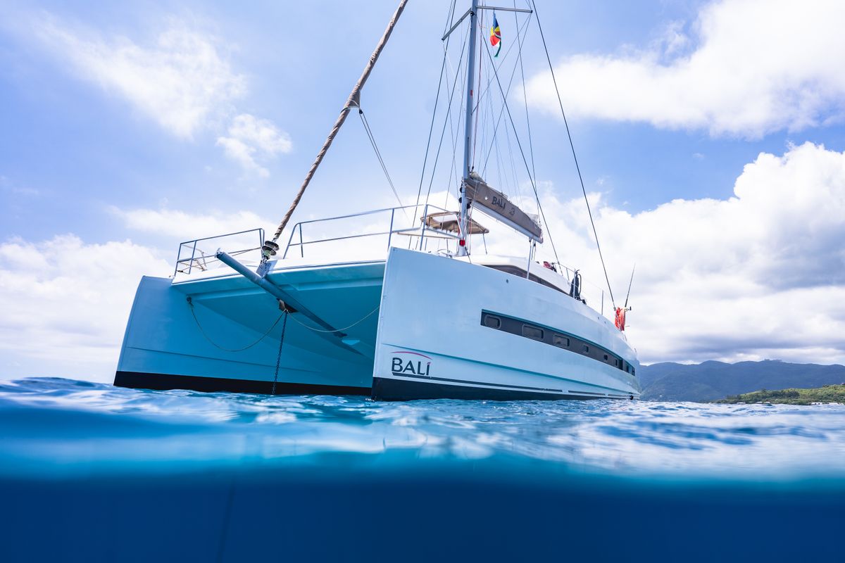 Exterior view of Premium +, a Bali 4.3 catamaran at Seychelles, Eden Island Marina, Seychelles