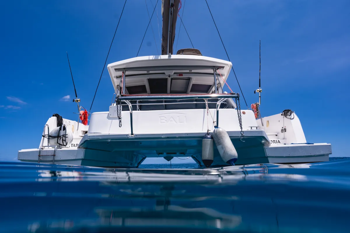 Exterior view of Premium +, a Bali 4.3 catamaran at Seychelles, Eden Island Marina, Seychelles