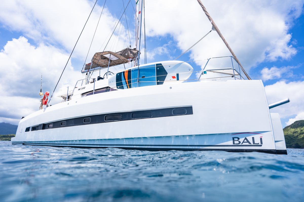 Exterior view of Premium +, a Bali 4.3 catamaran at Seychelles, Eden Island Marina, Seychelles